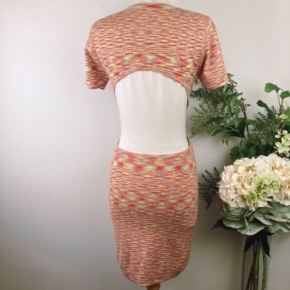 COTTON CANDY LA dress | Space dye orange green yellow | cut-out | mini | size me - Picture 5 of 9